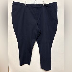 NWOT Isaac Mizrahi Live! Regular Stretch High Waist Pant Navy Plus Size 30WP